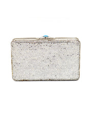 Judith Leiber Silver Vintage Crystal Clutch